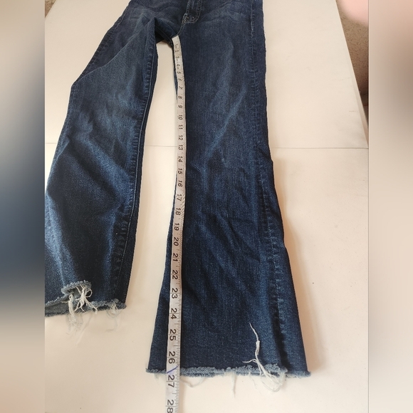 Mother The Hustler Ankle Fray Jeans Dark Wash Womens Size 24/0 High Rise - Picture 10 of 10